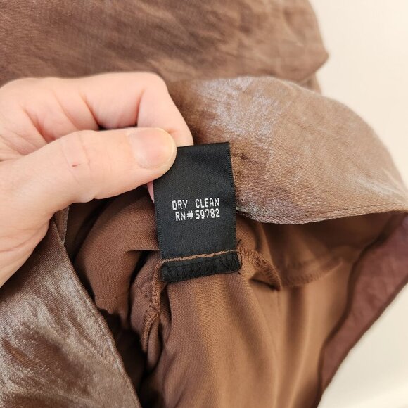 Adrianna Papell Metallic Gold Shutter Pleated Bodycon Cocktail Sheath Dress 8 - Picture 8 of 8